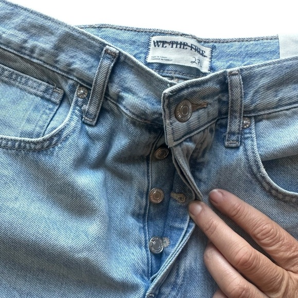 Free People We The Free Ripple Wide-Leg Cropped Jeans. NWT. 27 L - Picture 8 of 16